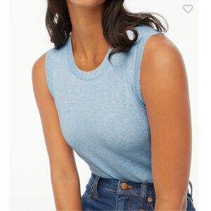 NWT J. Crew Factory 100% Cotton Blue Classic Shell Sweater Size Small